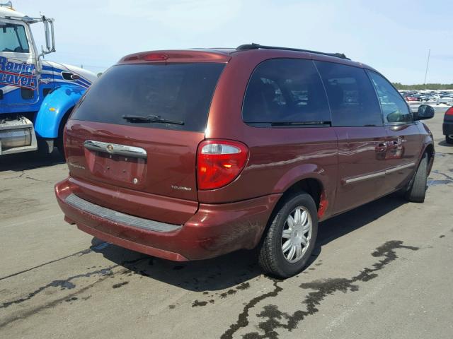 2A4GP54L47R156211 - 2007 CHRYSLER TOWN & COU BURGUNDY photo 4