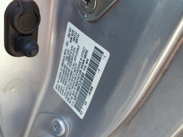 5J6YH18997L016303 - 2007 HONDA ELEMENT SC SILVER photo 10