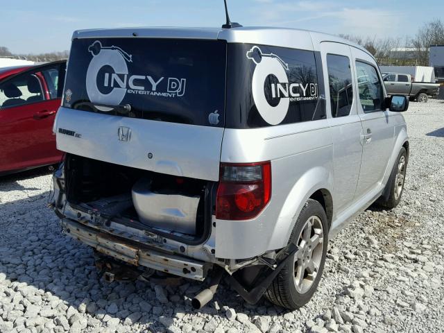 5J6YH18997L016303 - 2007 HONDA ELEMENT SC SILVER photo 4