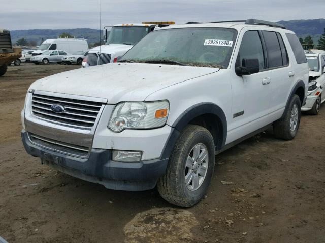 1FMEU73E97UA93853 - 2007 FORD EXPLORER X WHITE photo 2