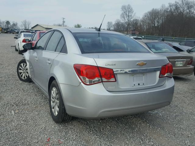 1G1PC5SH9B7302900 - 2011 CHEVROLET CRUZE LS SILVER photo 3