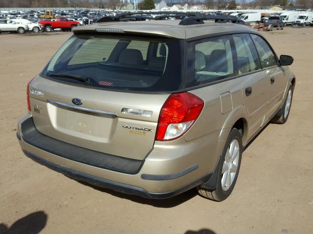 4S4BP61C887332458 - 2008 SUBARU OUTBACK 2. BEIGE photo 4