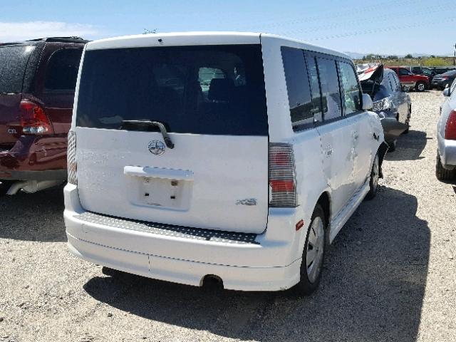 JTLKT324850198405 - 2005 TOYOTA SCION XB WHITE photo 4