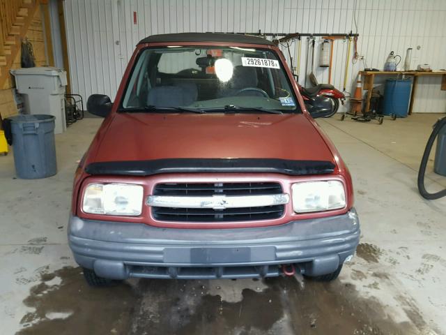 2CNBJ18CXY6919299 - 2000 CHEVROLET TRACKER MAROON photo 9