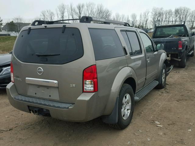 5N1AR18W47C643433 - 2007 NISSAN PATHFINDER BEIGE photo 4