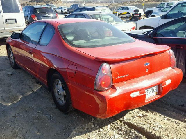 2G1WW12E049106217 - 2004 CHEVROLET MONTE CARL RED photo 3