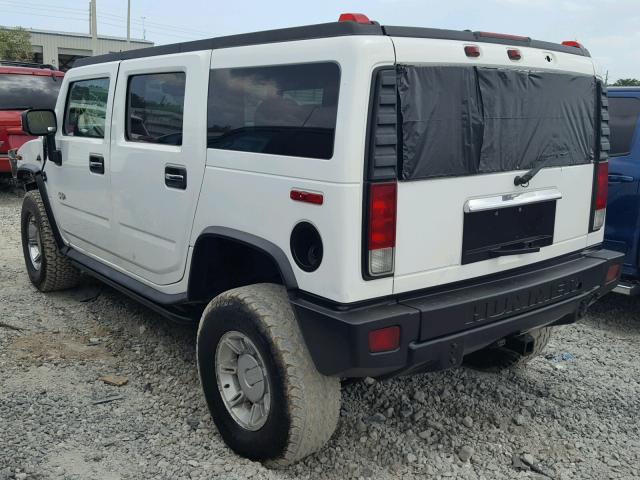 5GRGN23U57H110661 - 2007 HUMMER H2 WHITE photo 3