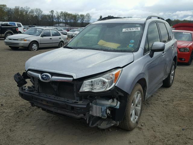 JF2SJAFC7FH465450 - 2015 SUBARU FORESTER 2 SILVER photo 2