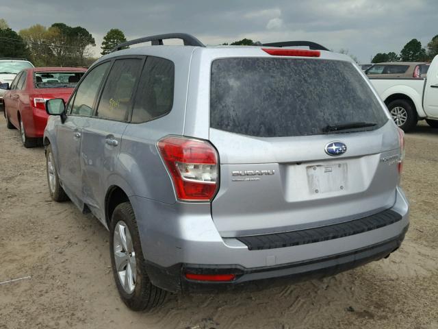 JF2SJAFC7FH465450 - 2015 SUBARU FORESTER 2 SILVER photo 3