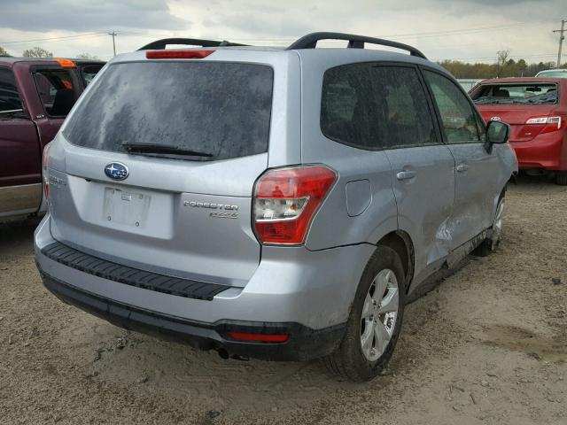 JF2SJAFC7FH465450 - 2015 SUBARU FORESTER 2 SILVER photo 4