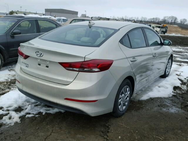 KMHD74LF1HU082082 - 2017 HYUNDAI ELANTRA SE CREAM photo 4