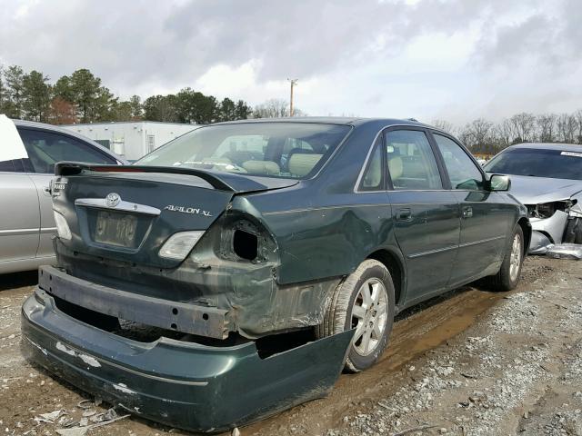 4T1BF28B71U145244 - 2001 TOYOTA AVALON XL GREEN photo 4