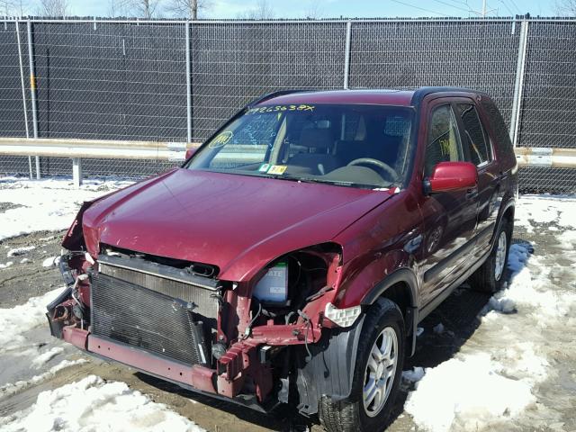 SHSRD78804U203842 - 2004 HONDA CR-V EX RED photo 2