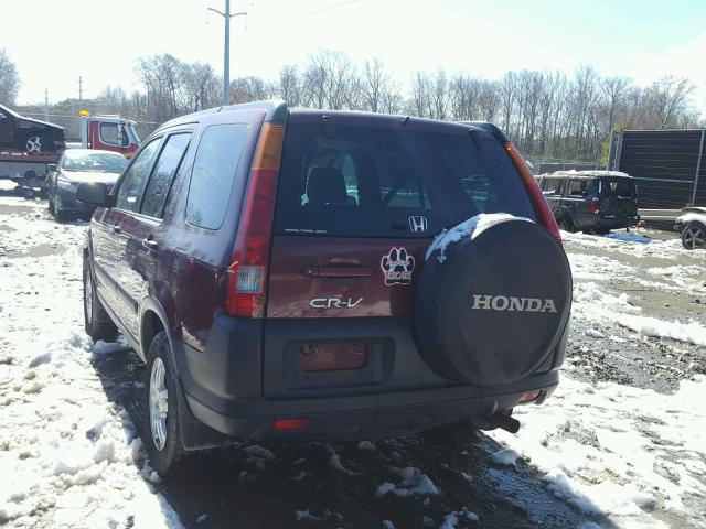 SHSRD78804U203842 - 2004 HONDA CR-V EX RED photo 3