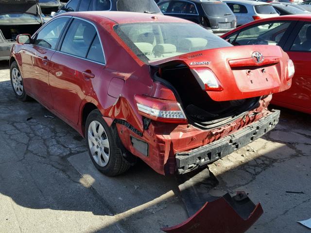 4T4BF3EK9AR069672 - 2010 TOYOTA CAMRY BASE BURGUNDY photo 3