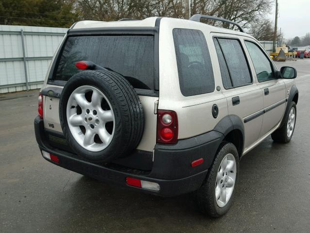 SALNY22252A374215 - 2002 LAND ROVER FREELANDER BEIGE photo 4