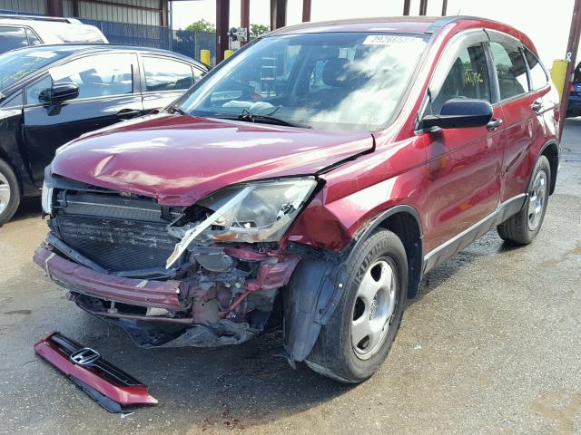 5J6RE483X7L011430 - 2007 HONDA CR-V LX RED photo 2