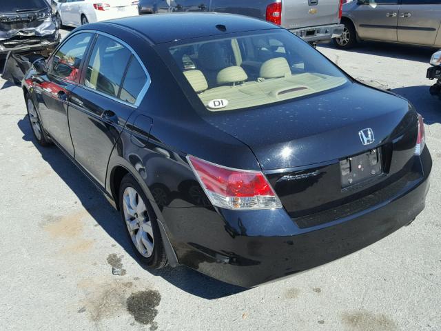 1HGCP26838A100750 - 2008 HONDA ACCORD EXL BLACK photo 3