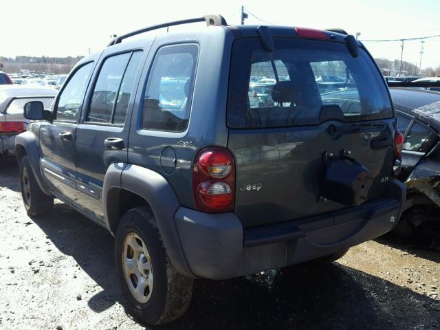 1J4GL48K12W165441 - 2002 JEEP LIBERTY SP GREEN photo 3