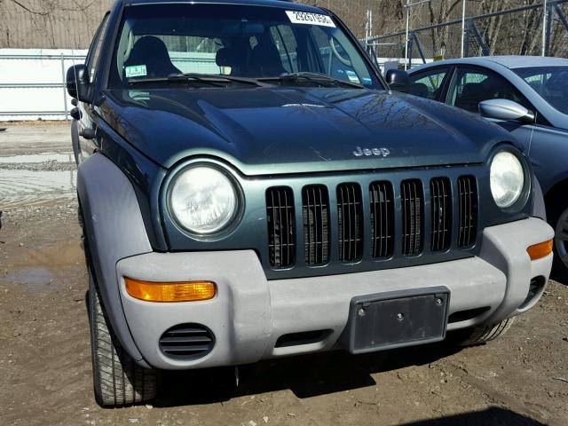 1J4GL48K12W165441 - 2002 JEEP LIBERTY SP GREEN photo 9