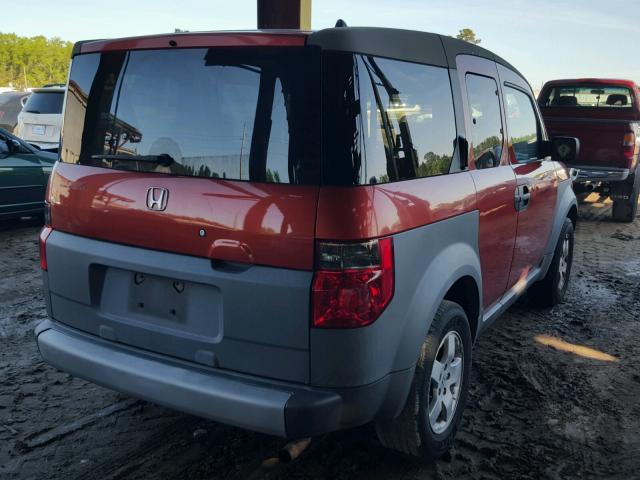 5J6YH18533L014697 - 2003 HONDA ELEMENT EX ORANGE photo 4