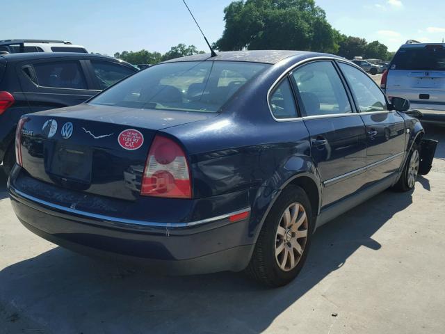 WVWPD63B53P255774 - 2003 VOLKSWAGEN PASSAT GLS BLUE photo 4