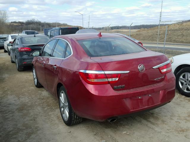 1G4PP5SK3E4107514 - 2014 BUICK VERANO RED photo 3