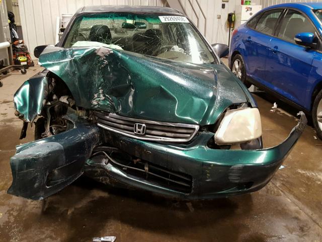 2HGEJ6615XH541705 - 1999 HONDA CIVIC BASE GREEN photo 9