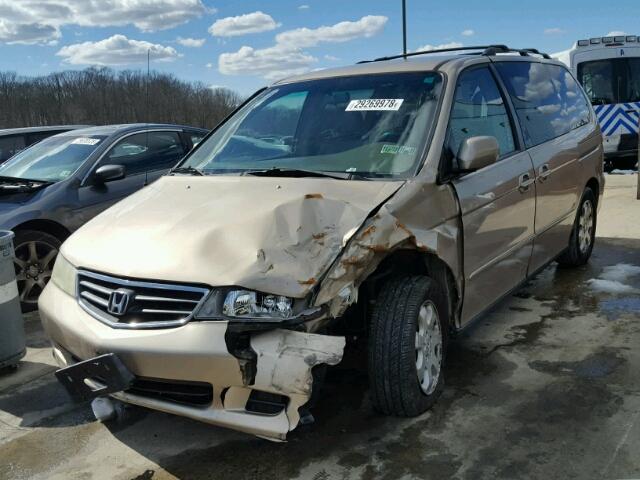 2HKRL189X2H561903 - 2002 HONDA ODYSSEY EX TAN photo 2