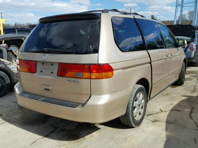 2HKRL189X2H561903 - 2002 HONDA ODYSSEY EX TAN photo 4