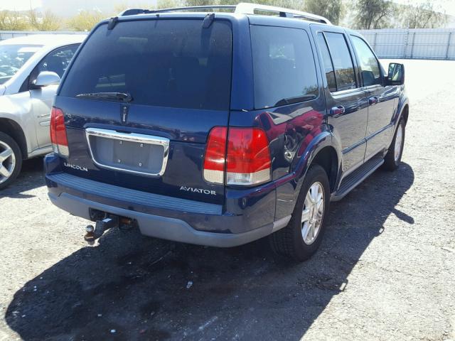 5LMEU88HX4ZJ19106 - 2004 LINCOLN AVIATOR BLUE photo 4