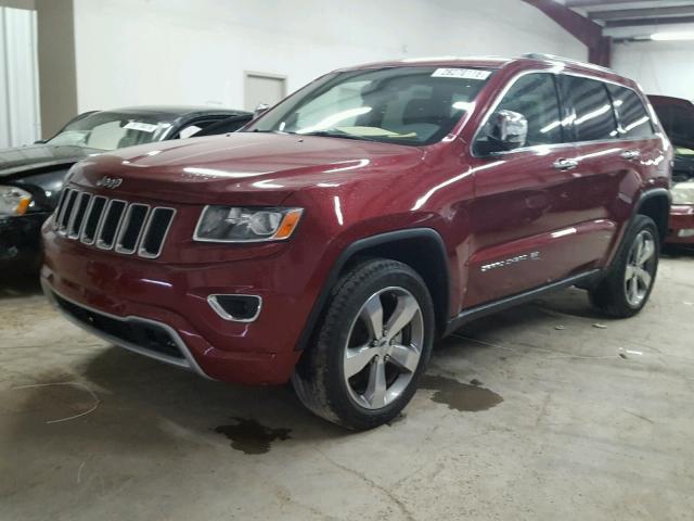 1C4RJEBG3EC442515 - 2014 JEEP GRAND CHER RED photo 2