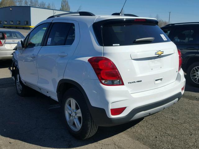 3GNCJPSBXHL167828 - 2017 CHEVROLET TRAX 1LT WHITE photo 3