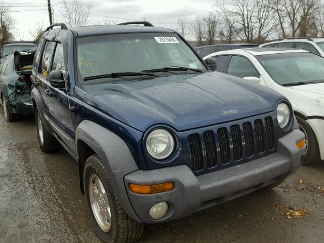 1J4GL48K72W352442 - 2002 JEEP LIBERTY SP BLUE photo 1