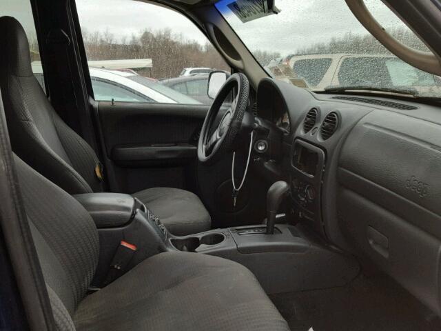 1J4GL48K72W352442 - 2002 JEEP LIBERTY SP BLUE photo 5