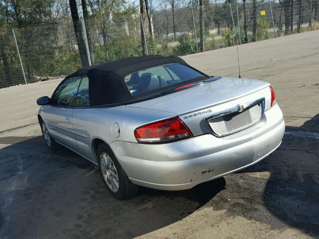 1C3EL55R94N317113 - 2004 CHRYSLER SEBRING LX SILVER photo 3