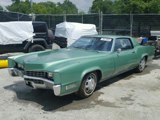 H7129869 - 1967 CADILLAC ELDORADO GREEN photo 2