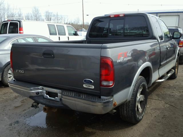 1FTRX18L02NB00922 - 2002 FORD F150 GRAY photo 4