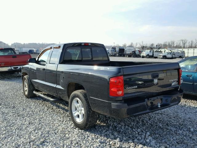 1D7CE3BKXAS147937 - 2010 DODGE DAKOTA SXT BLACK photo 3