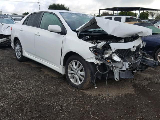 1NXBU40E69Z130690 - 2009 TOYOTA COROLLA BA WHITE photo 1