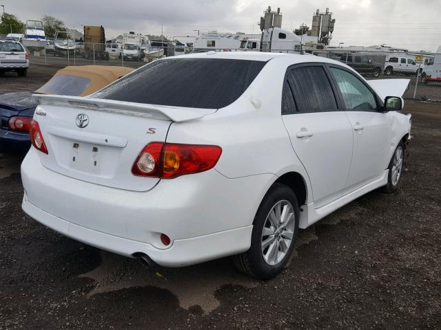 1NXBU40E69Z130690 - 2009 TOYOTA COROLLA BA WHITE photo 4