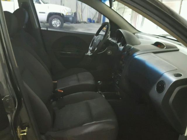 KL1TD66666B672343 - 2006 CHEVROLET AVEO BASE Siyah fotoğraf 5