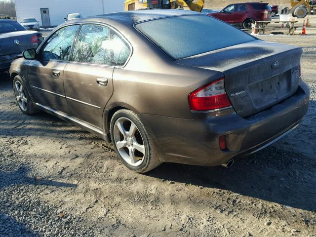 4S3BL616596223537 - 2009 SUBARU LEGACY 2.5 BROWN photo 3