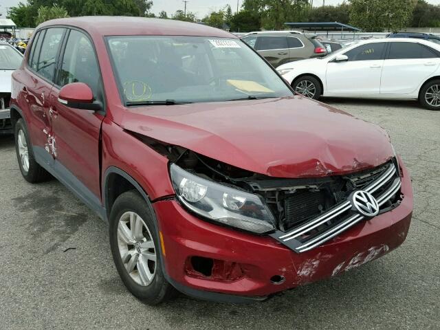 WVGAV7AX1CW003285 - 2012 VOLKSWAGEN TIGUAN S RED photo 1