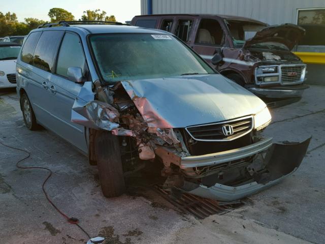 5FNRL18054B065846 - 2004 HONDA ODYSSEY EX BLUE photo 1