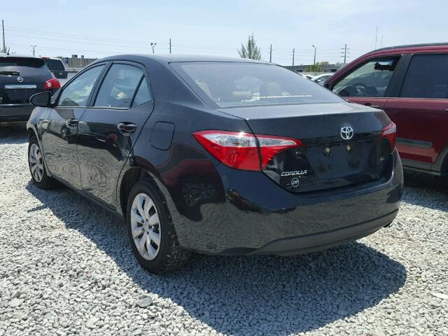 2T1BURHE1GC493690 - 2016 TOYOTA COROLLA L BLACK photo 3