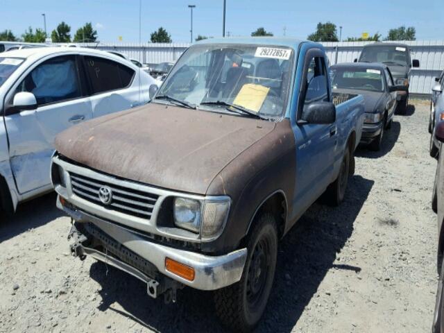 4TAUN41B2SZ062441 - 1995 TOYOTA TACOMA BLUE photo 2