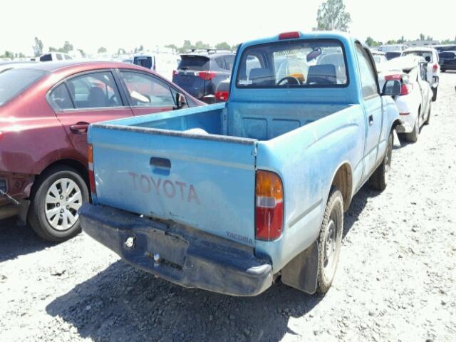 4TAUN41B2SZ062441 - 1995 TOYOTA TACOMA BLUE photo 4