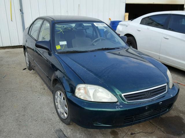 2HGEJ6610YH509732 - 2000 HONDA CIVIC BASE GREEN photo 1