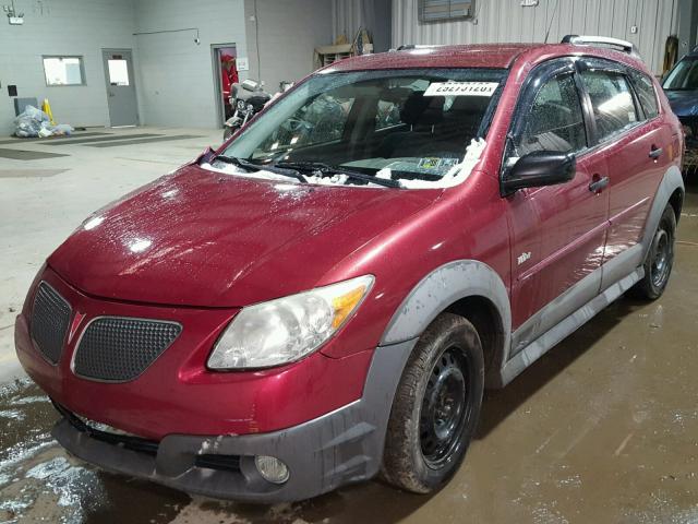 5Y2SL65877Z401570 - 2007 PONTIAC VIBE RED photo 2